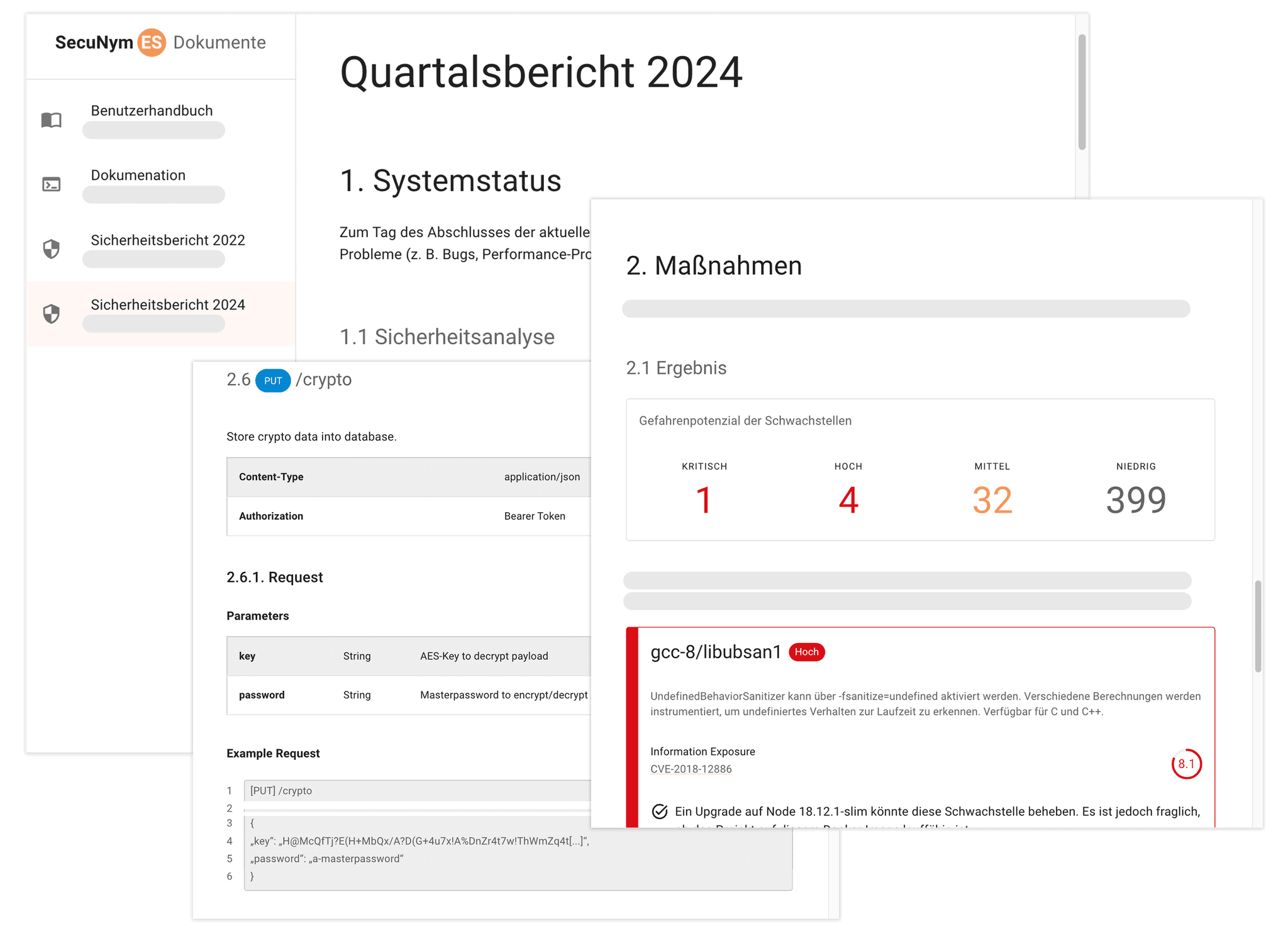 Digitales Handbuch und Sicherheitsaudits mit Handlungsempfehlungen für SecuNym ES
