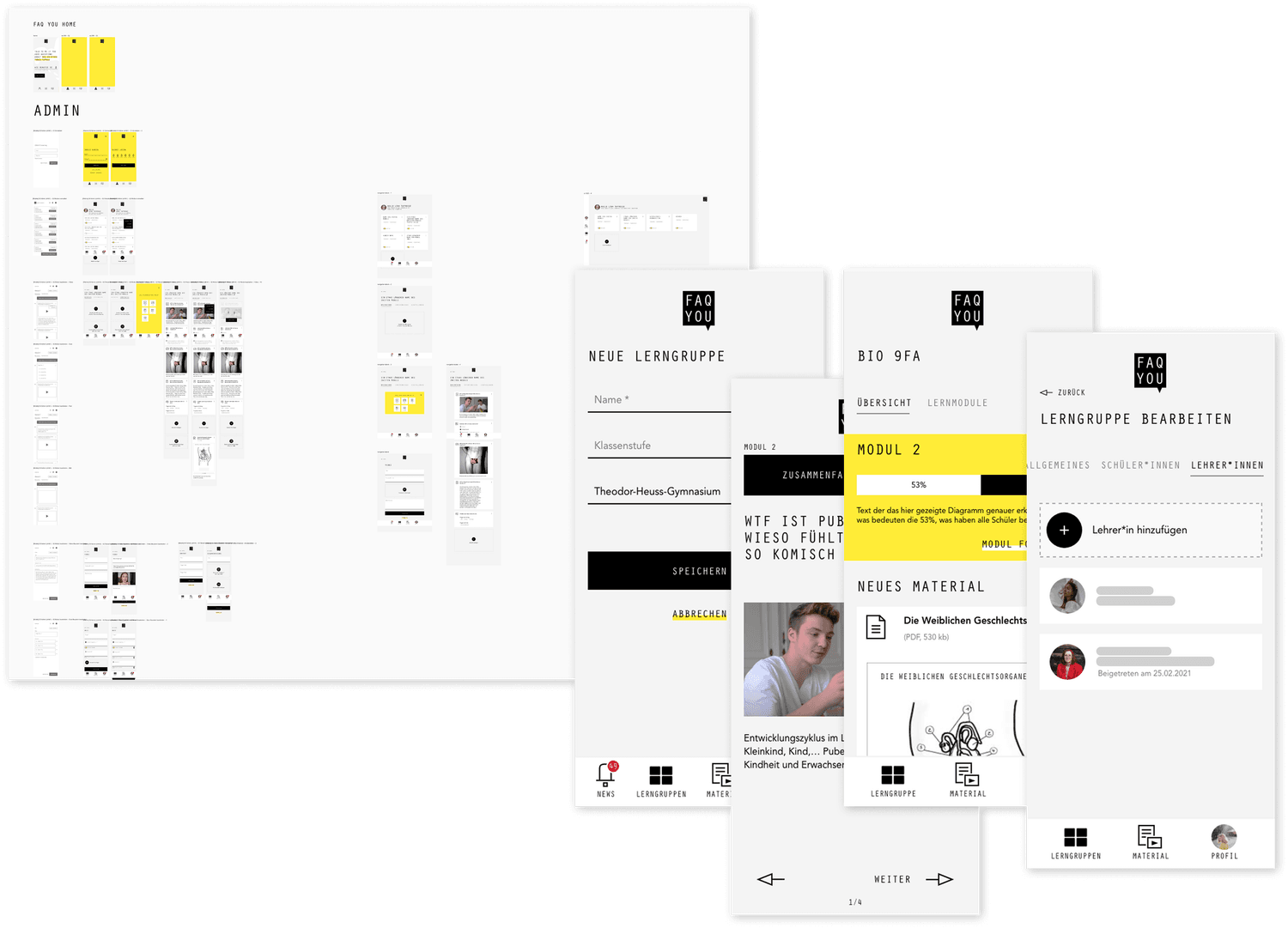 Konzeption und Screen-Design für die FAQYou E-Learning Plattform