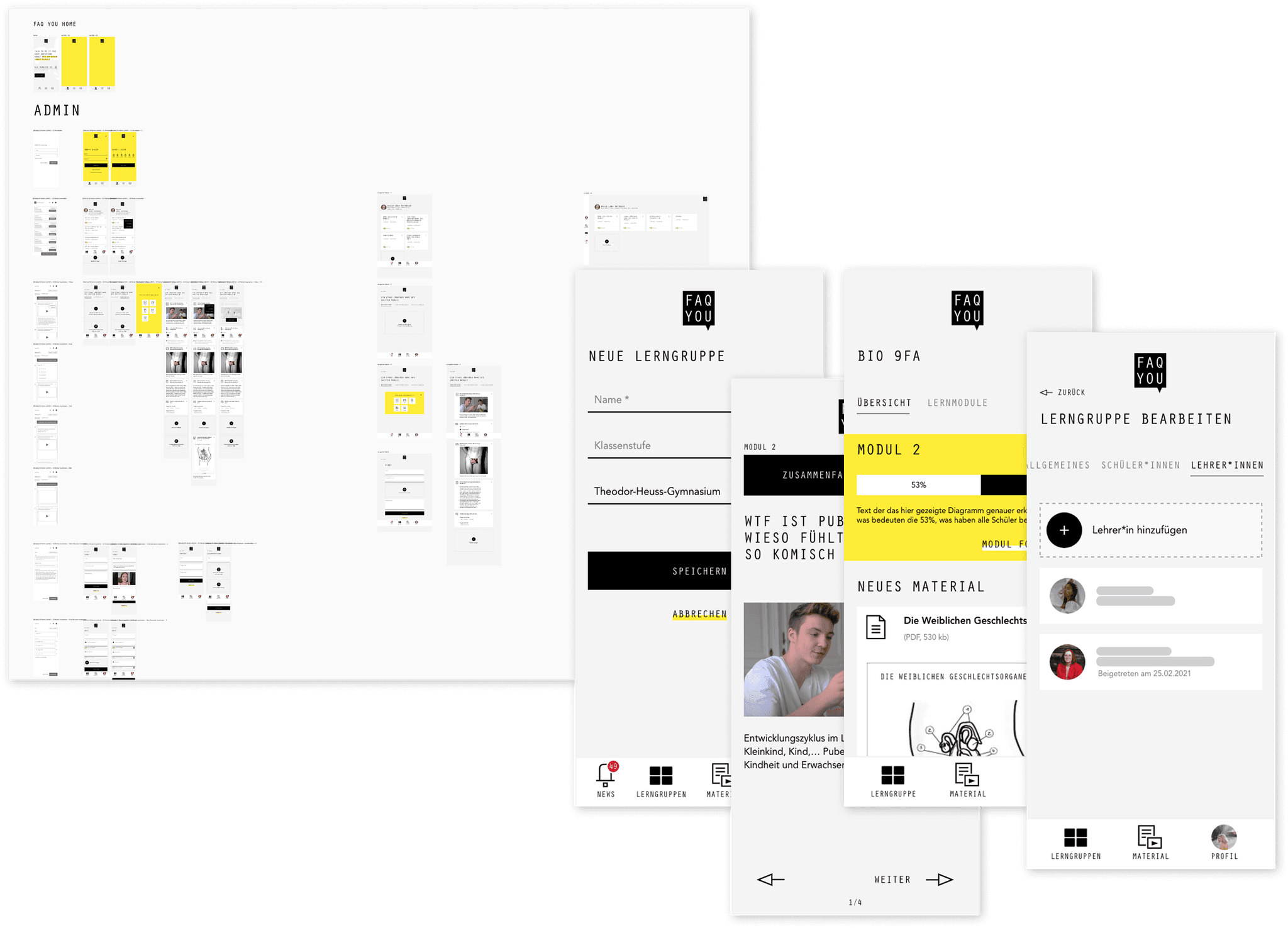 Konzeption und Screen-Design für die FAQYou E-Learning Plattform